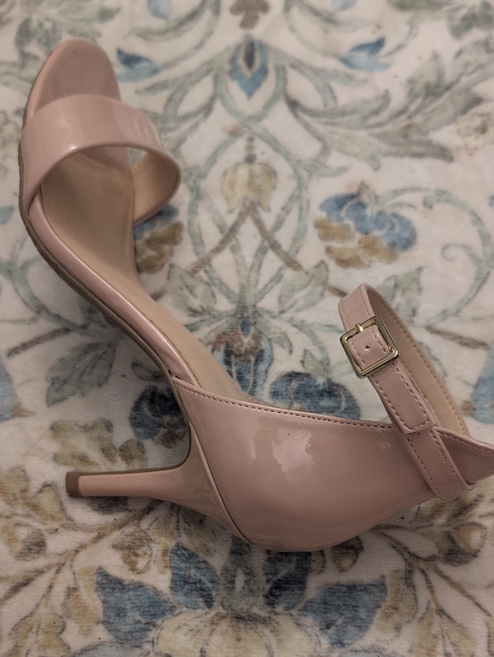 Women's Nordstrom bp Nude Blush Patent Ankle-Strap Heels. 🌷 - Picture 6 of 7